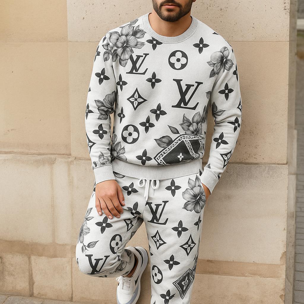 Louis Vuitton Statement Monogram Sweater And Pants Set