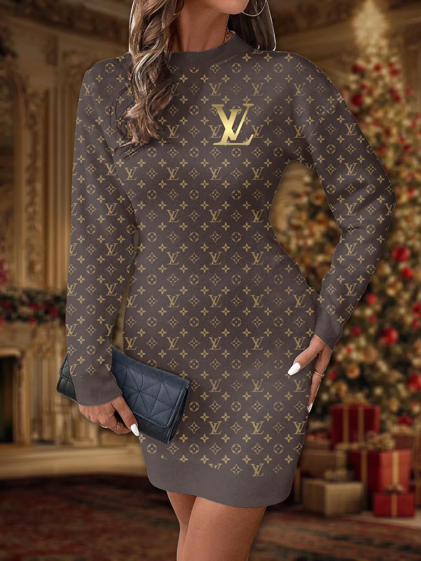 Louis Vuitton Statement Monogram Sweater Dress