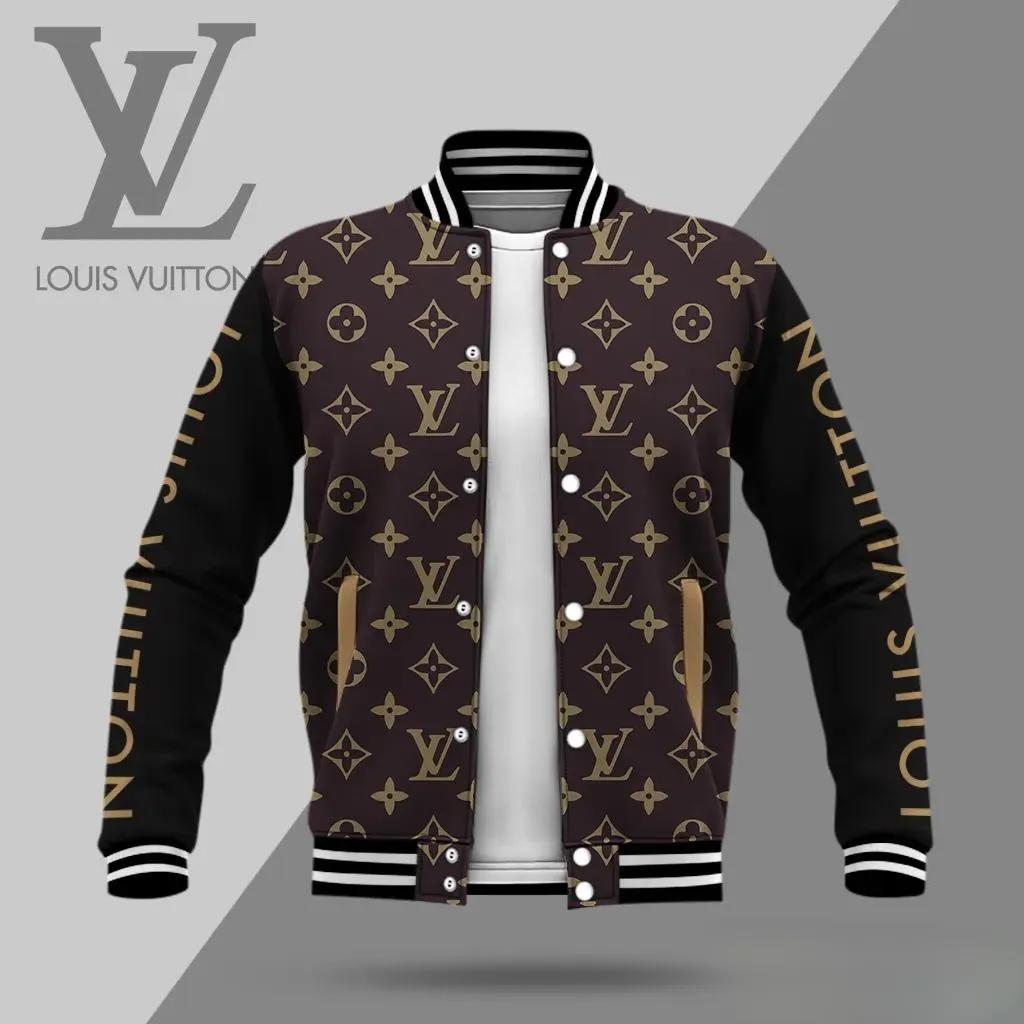 Louis Vuitton Statement Monogrammed Brown and Black Varsity Jacket