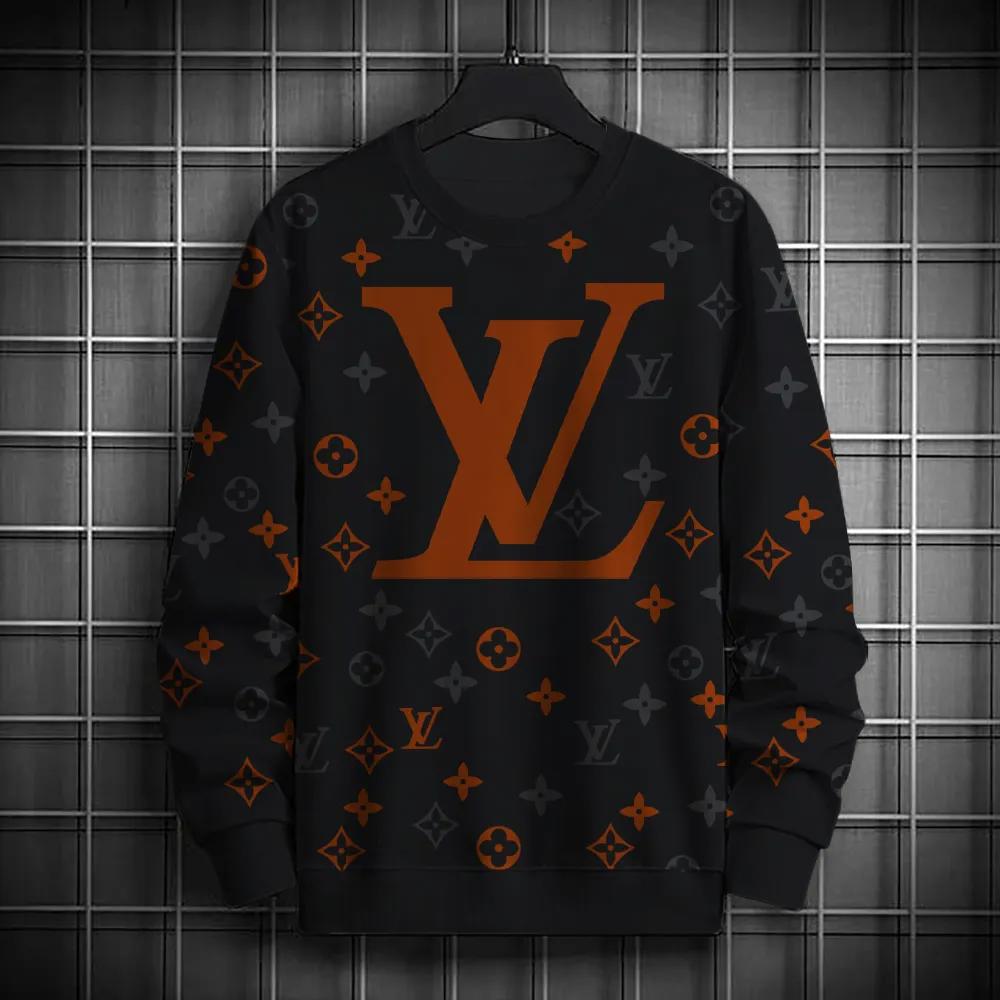 Louis Vuitton Statement Piece Black and Orange Monogram Sweatshirt