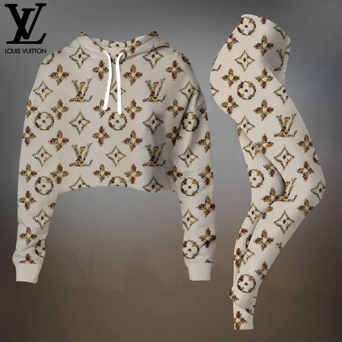 Louis Vuitton Statement Print Crop Hoodie