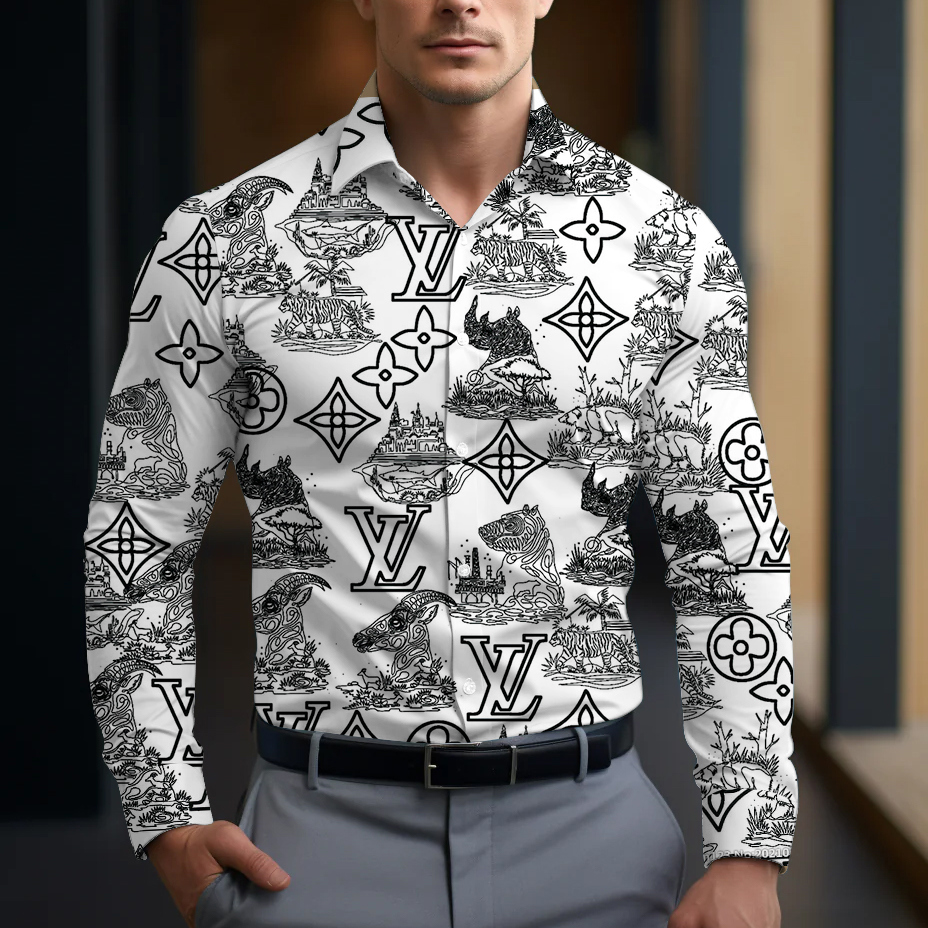 Louis Vuitton Statement Print Long Sleeves Shirt