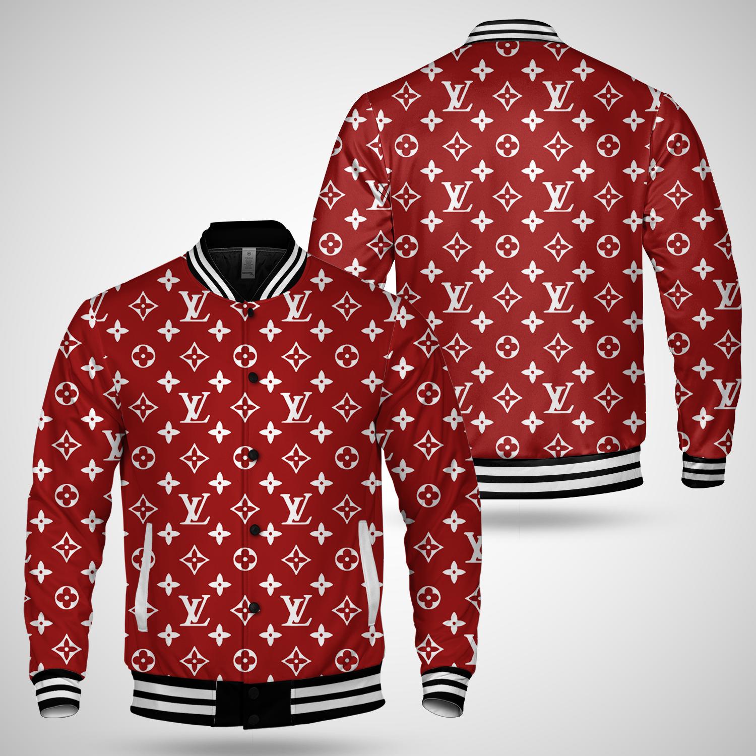 Louis Vuitton Statement Red Monogram Bomber Jacket