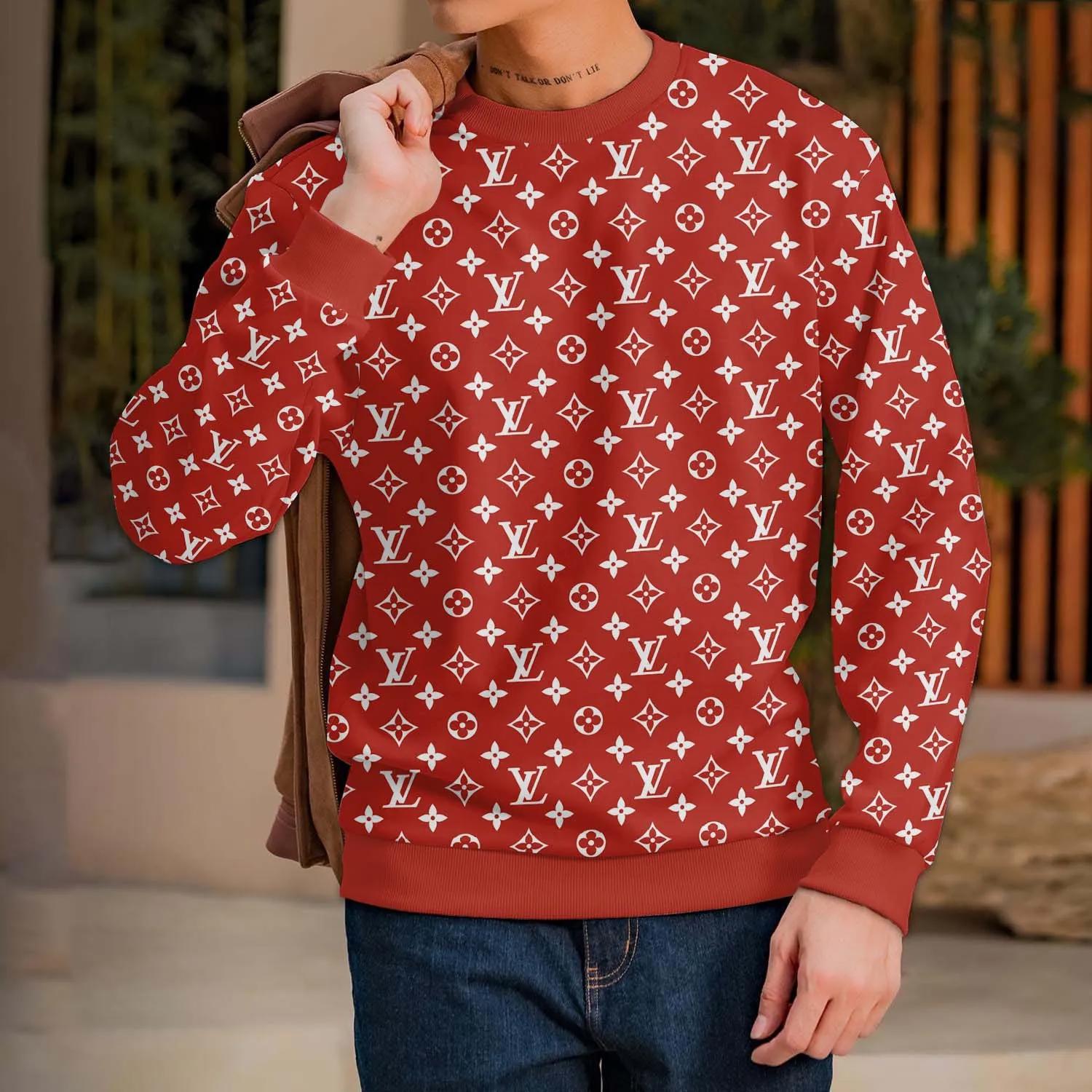 Louis Vuitton Statement Red Monogram Sweater