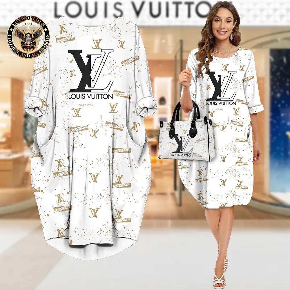 Louis Vuitton Statement Sleeve Pocket Dress