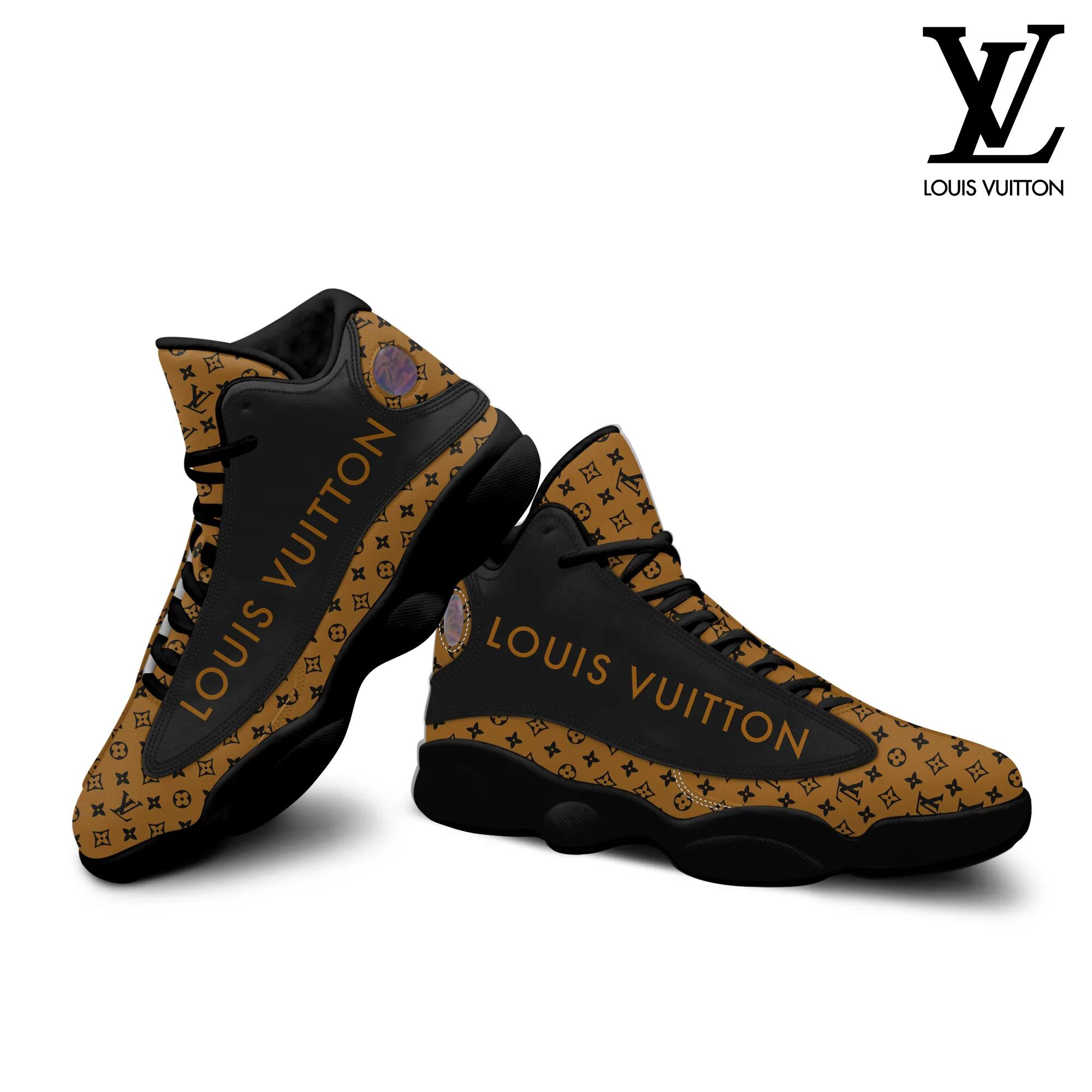 Louis Vuitton Statement Sneaker High Top Black and Gold Monogram