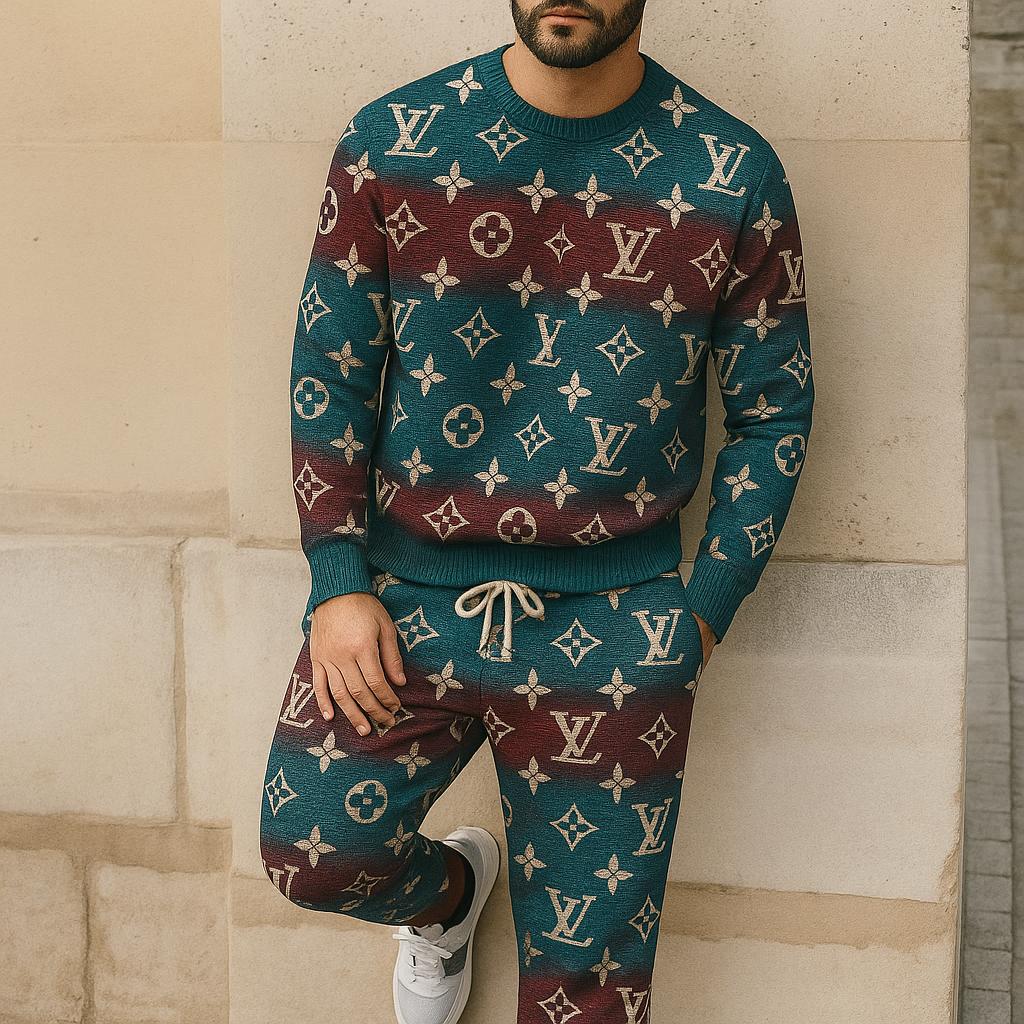 Louis Vuitton Statement Sweater And Pants Set Bold Gradient Luxury