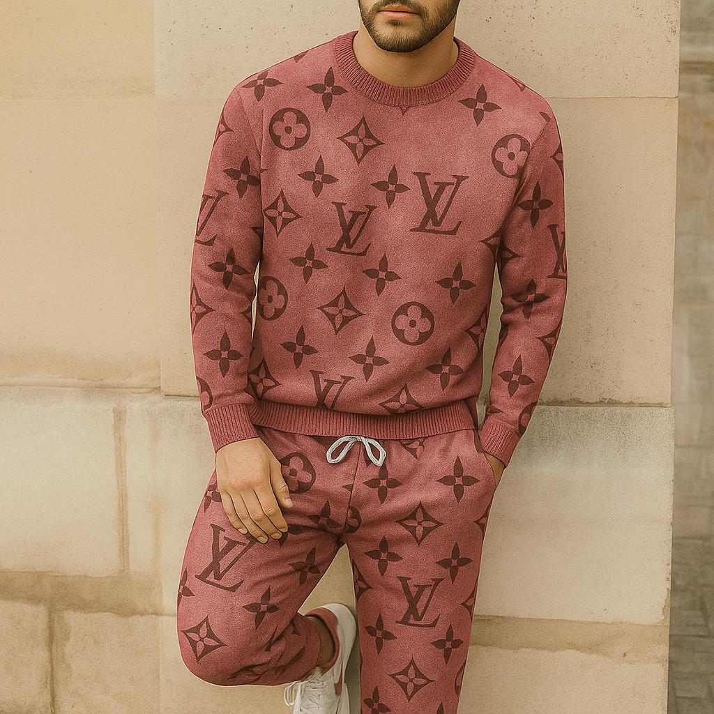 Louis Vuitton Statement Sweater And Pants Set in Luxe Pink