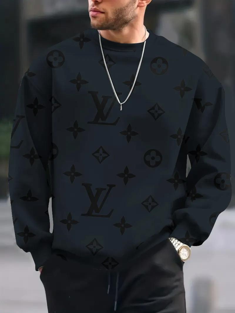 Louis Vuitton Statement Sweater Black and White Monogram Sweatshirt