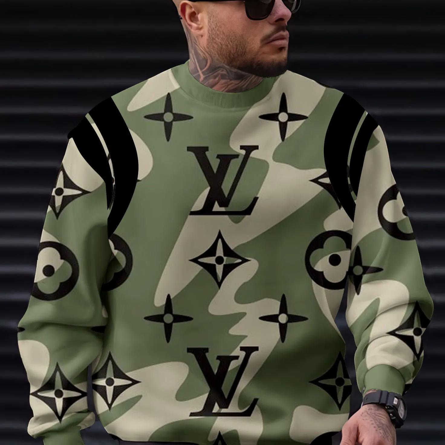 Louis Vuitton Statement Sweater Camouflage Pattern and Luxe Material
