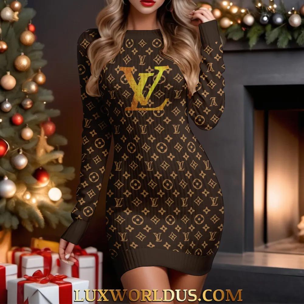 Louis Vuitton Statement Sweater Dress for Luxurious Gifting