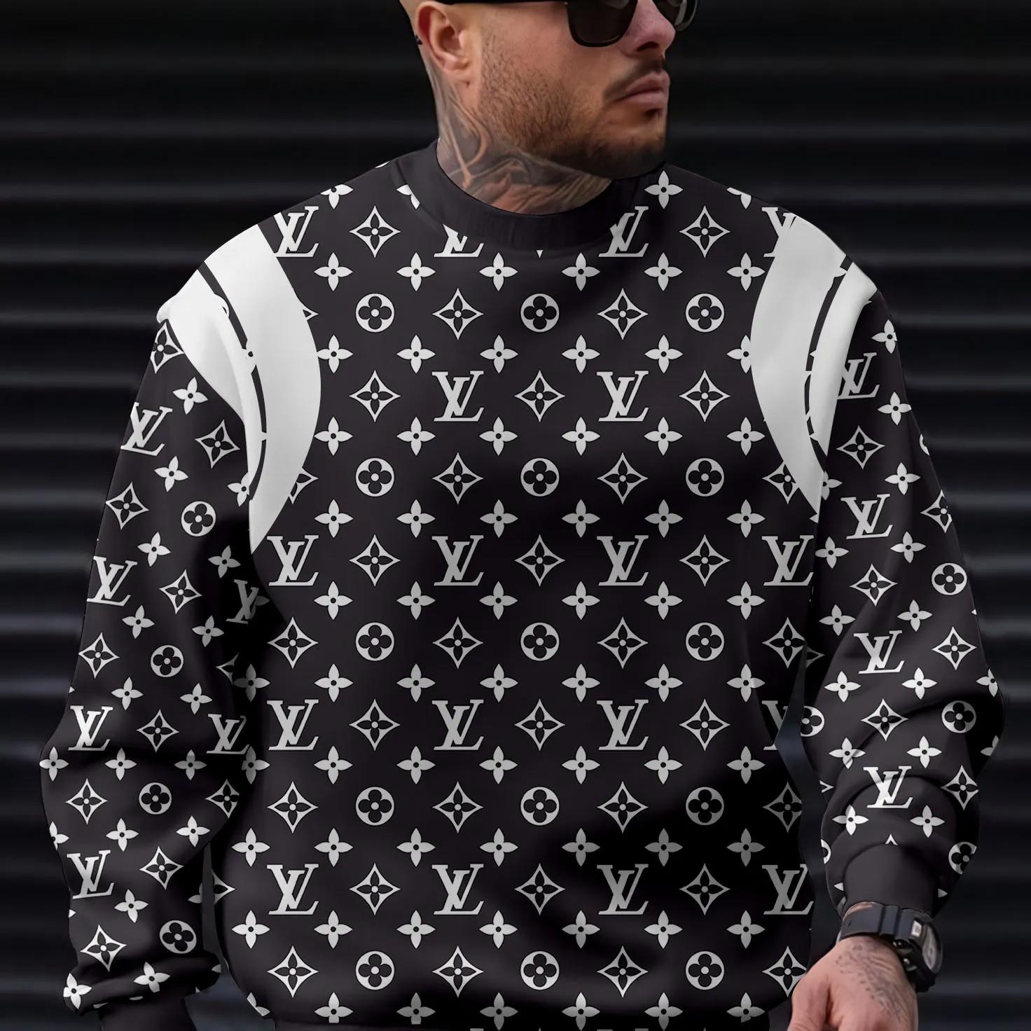 Louis Vuitton Statement Sweater Modern Minimalist Black and White