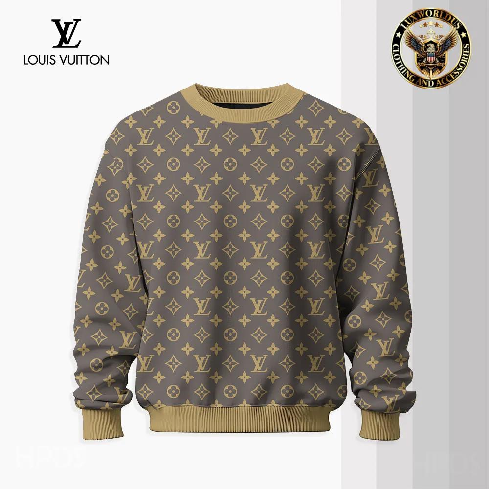 Louis Vuitton Statement Sweatshirt Monogram Brown and Beige