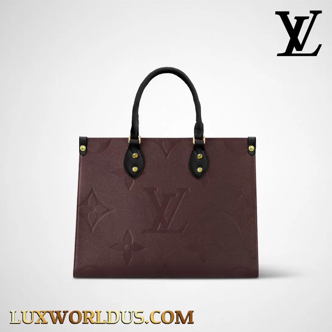 Louis Vuitton Statement Tote Bag in Rich Wine Red Leather