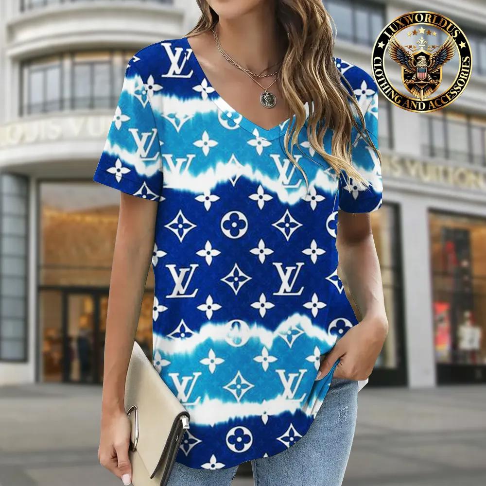 Louis Vuitton Tie-Dye Blue Classic Monogram Tee