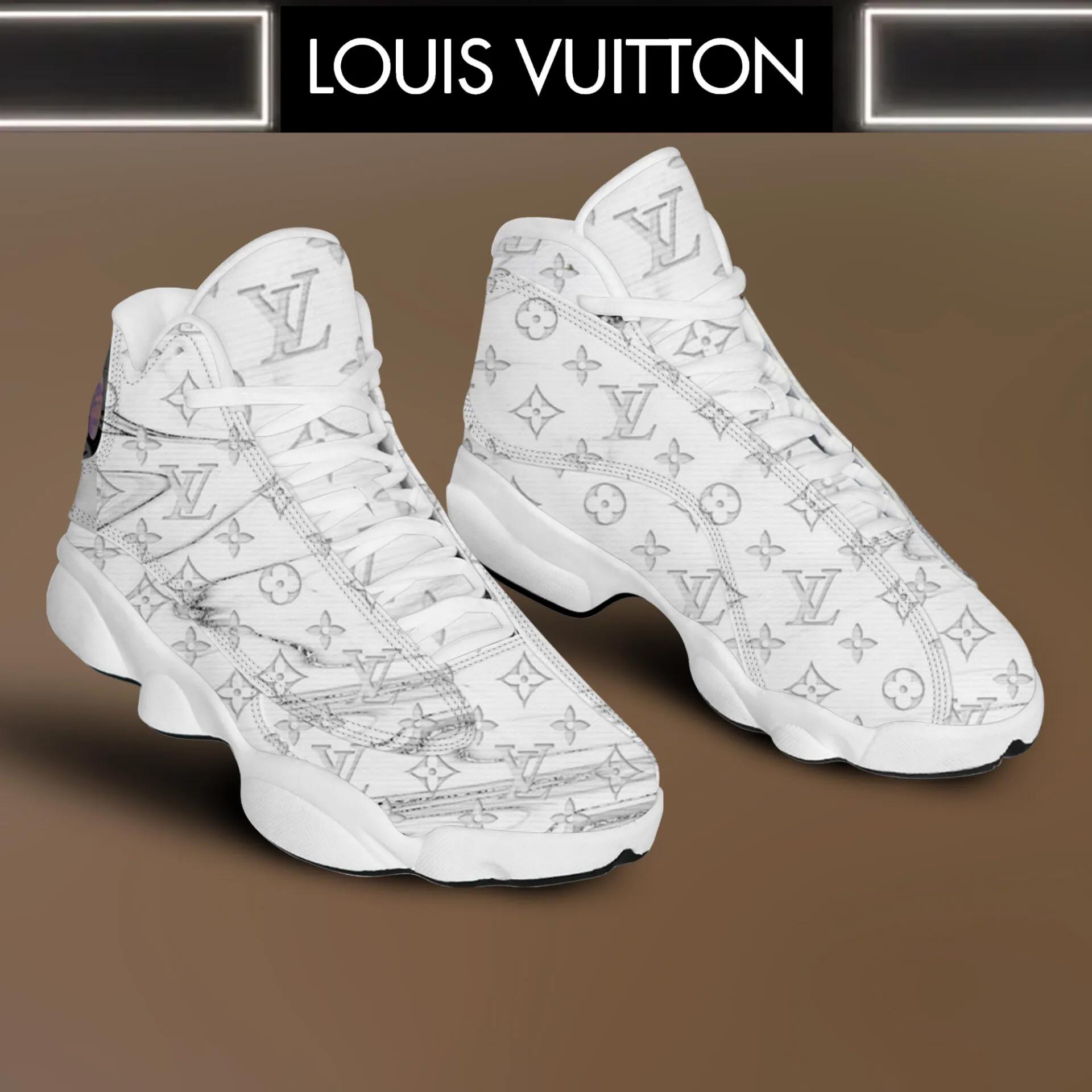 Louis Vuitton White Monogram Sneaker High-Top Luxury Lifestyle Ad