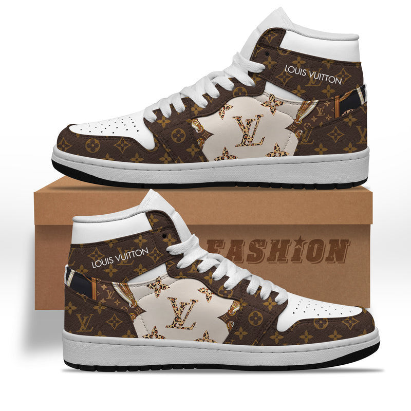Louis Vuitton x Air Jordan 1 High Top Brown Monogram Sneaker