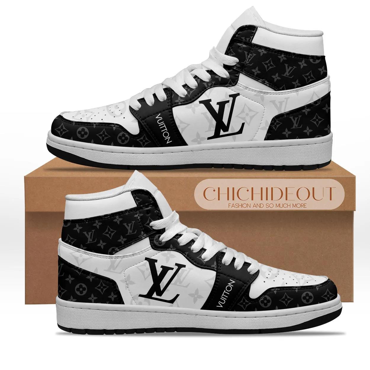 Louis Vuitton x Air Jordan 1 High Top Sneaker Black Monogram Luxe Edition