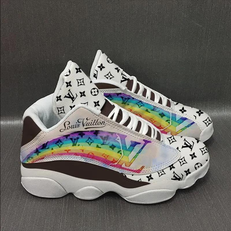 Louis Vuitton x Jordan 13 Sneaker | Bold Rainbow & Monogram Print