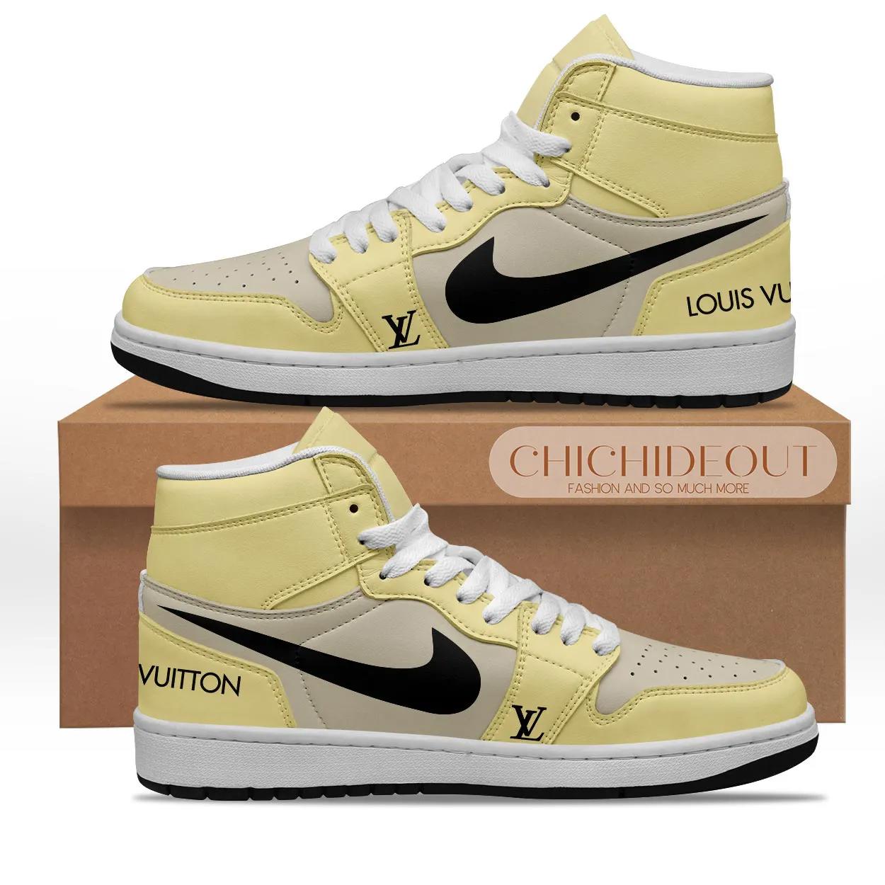 Louis Vuitton x Nike Air Jordan 1 High Top Sneakers