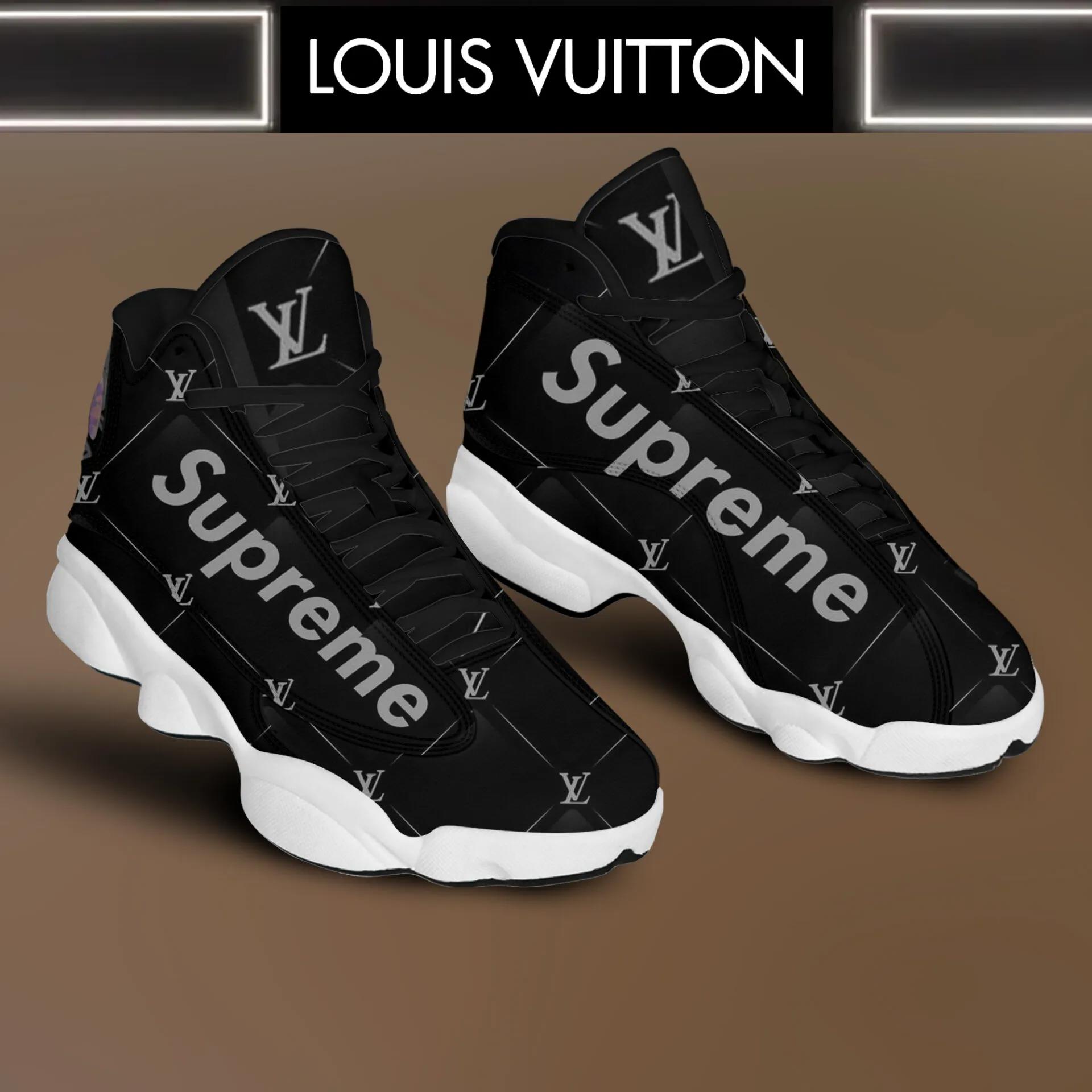 Louis Vuitton x Supreme Black High-Top Sneaker