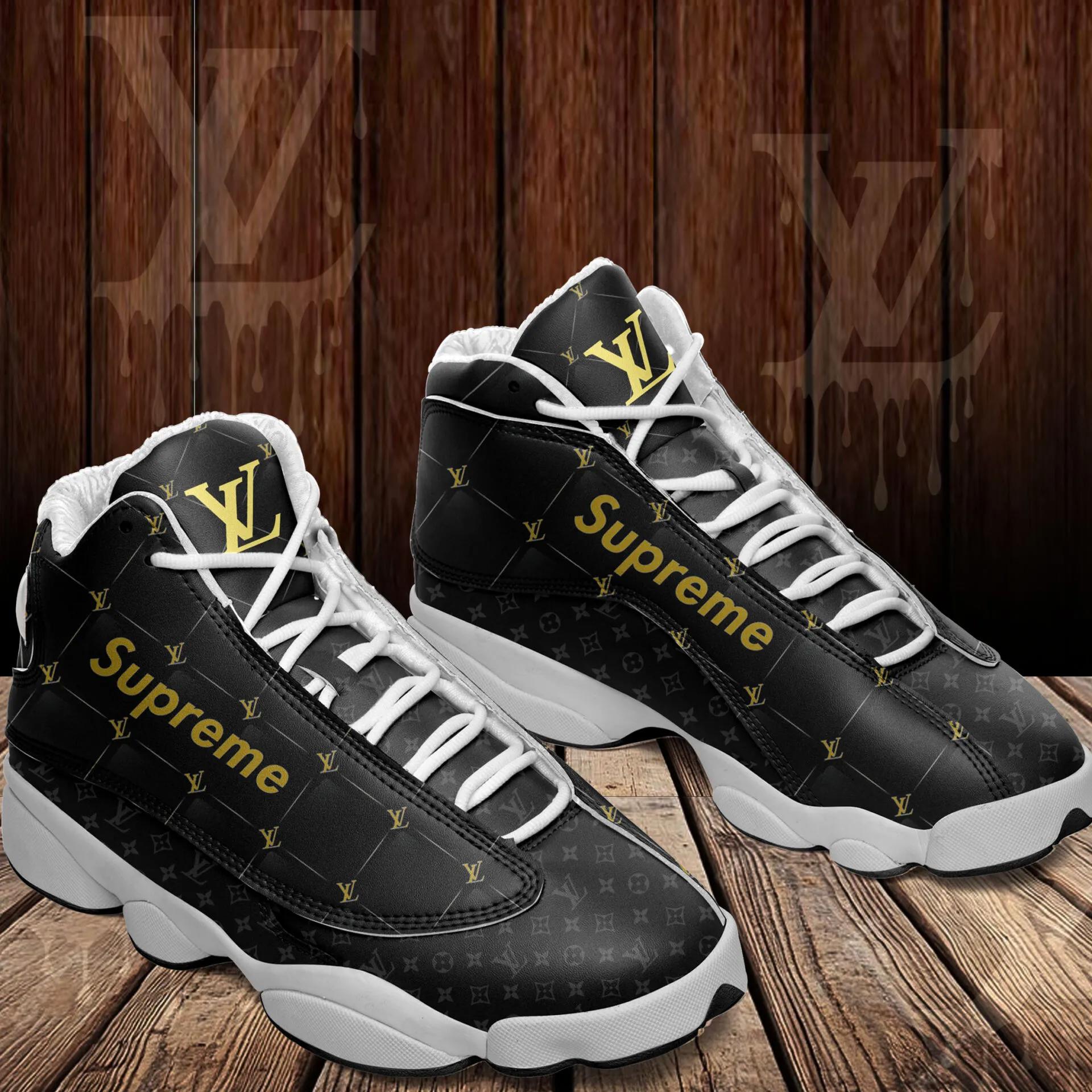 Louis Vuitton x Supreme Jordan 13 High Top Sneaker