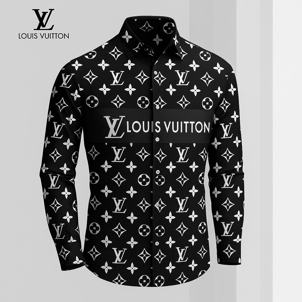 Louis Vuitton's Bold Black Statement Long Sleeves Shirt
