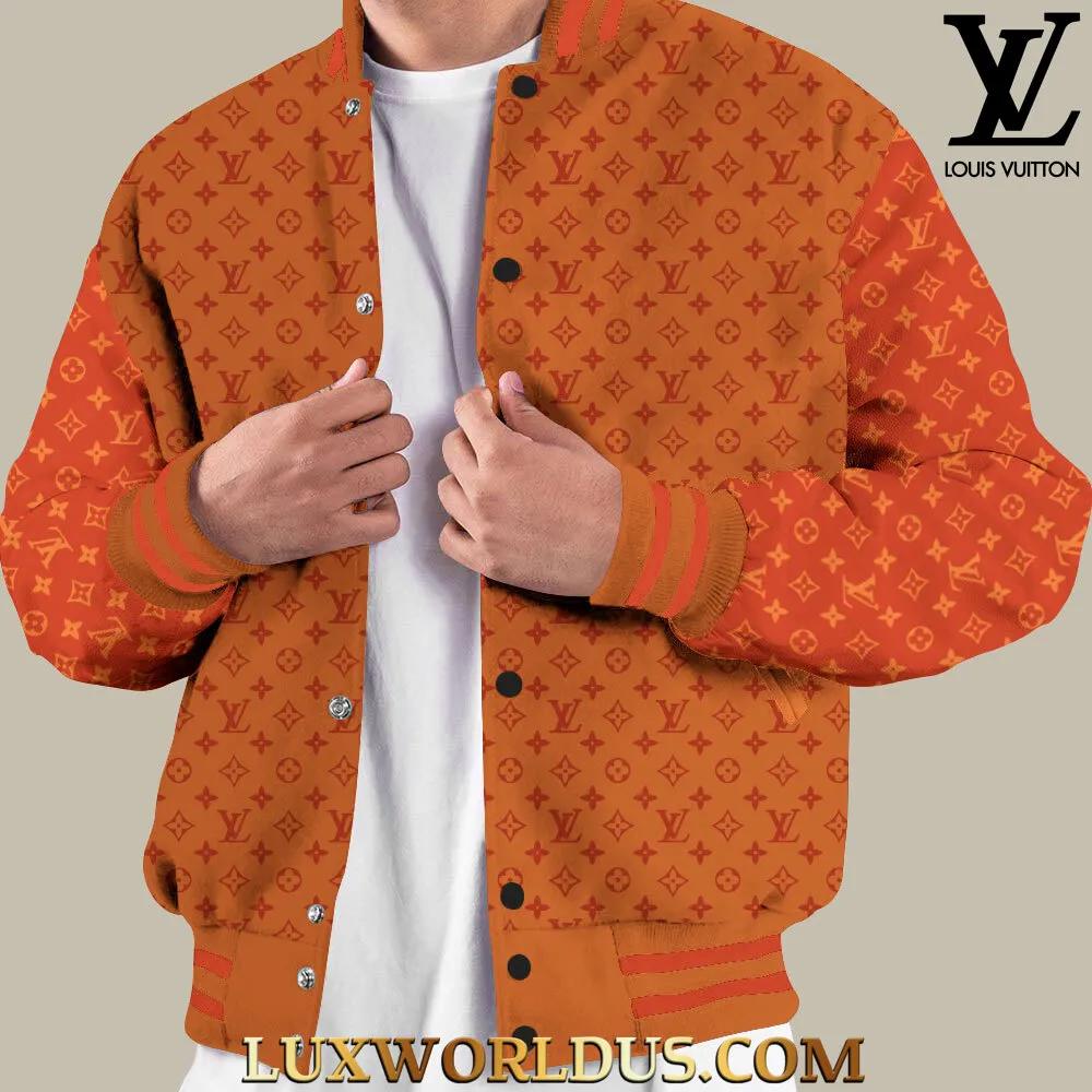 Louis Vuitton's Bold Orange Monogrammed Varsity Jacket