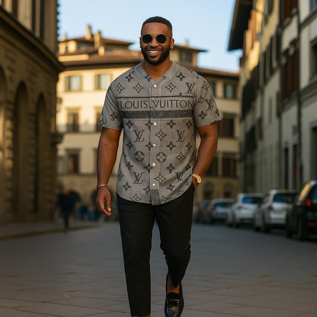 Louis Vuitton's Iconic Baseball Jersey – Statement Grey Monogram