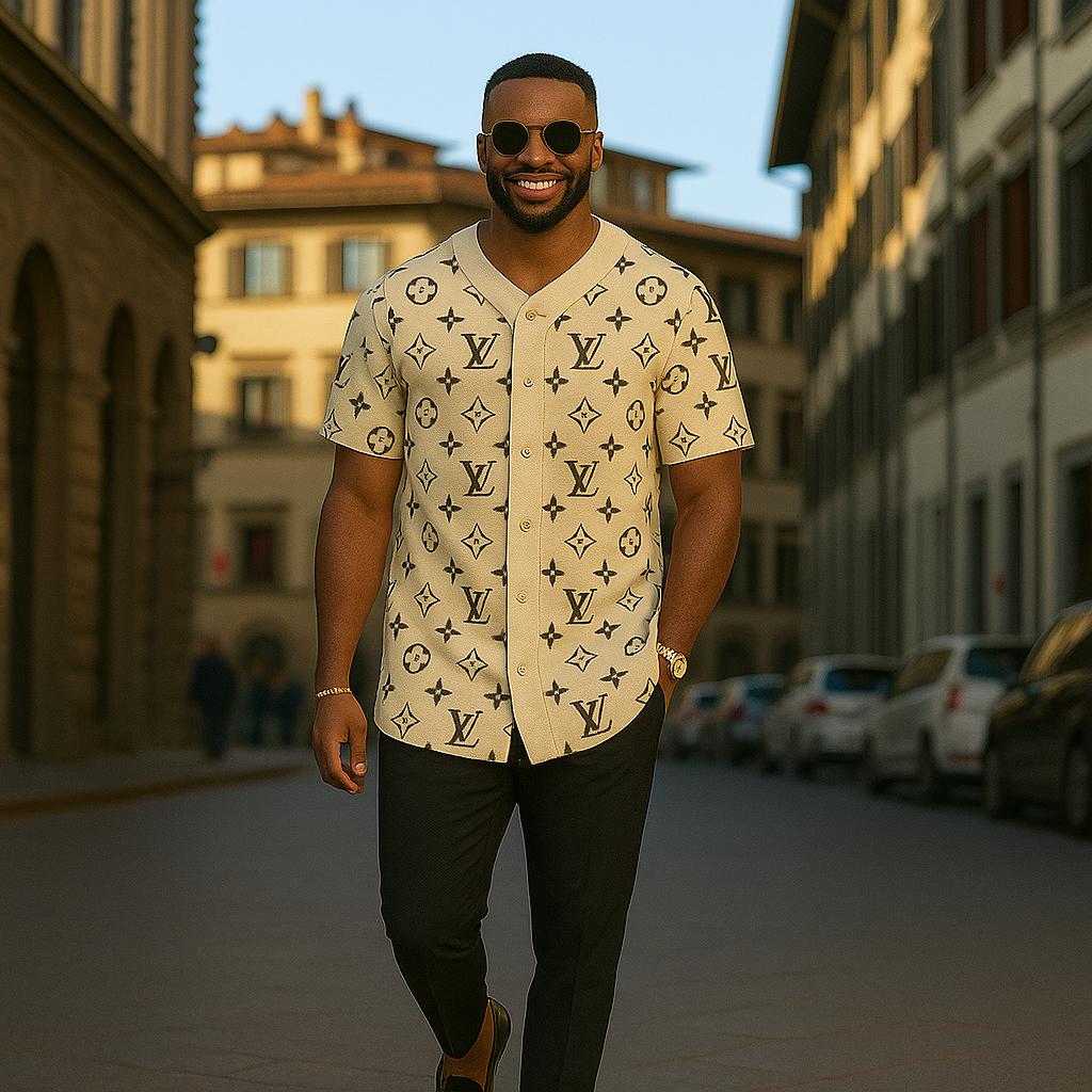 Louis Vuitton's Iconic Monogram Baseball Jersey – Luxe and Bold
