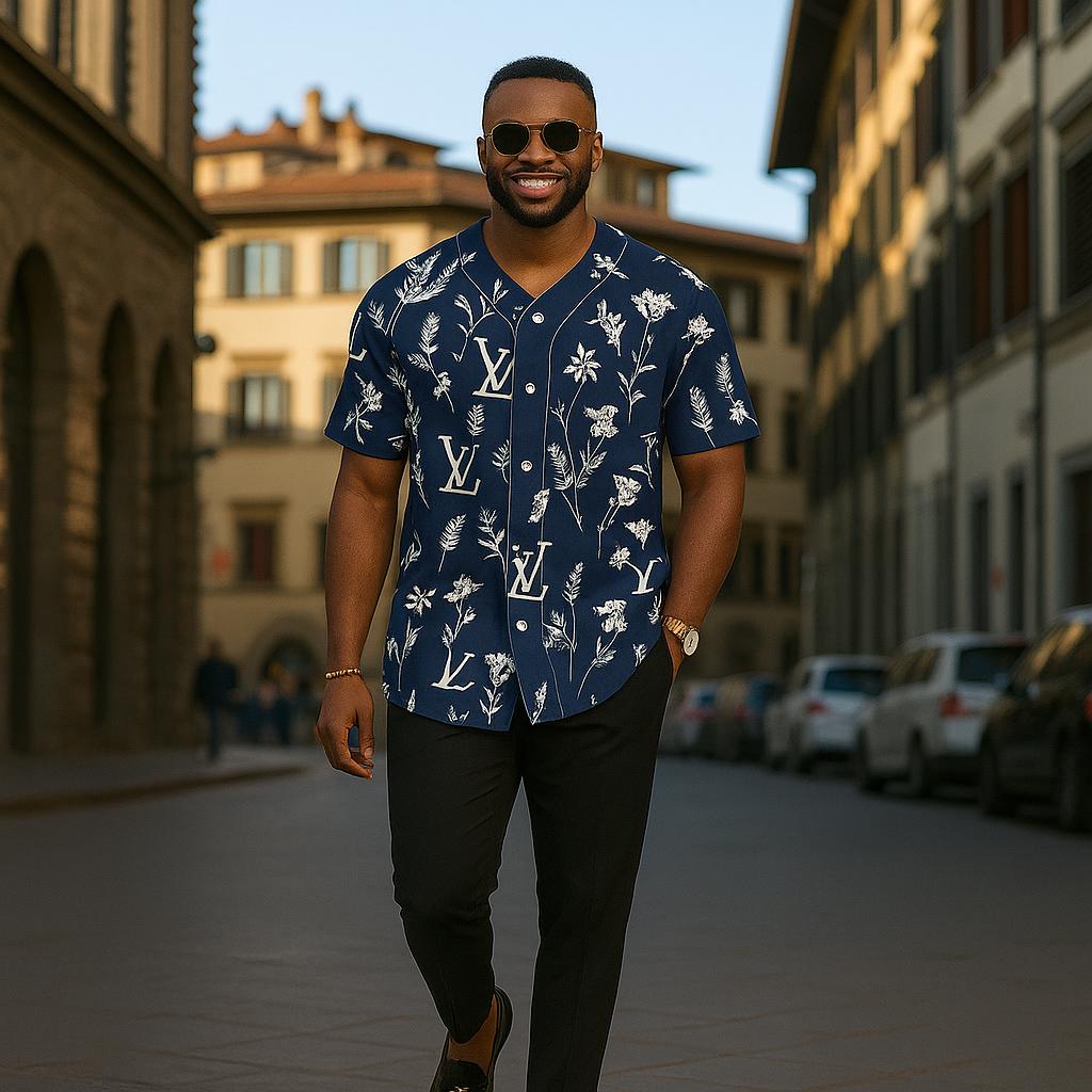 Louis Vuitton's Midnight Bloom Baseball Jersey