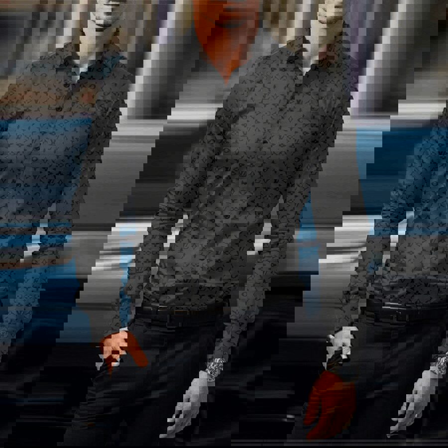 Louis Vuitton's Monogram Print Long Sleeves Shirt