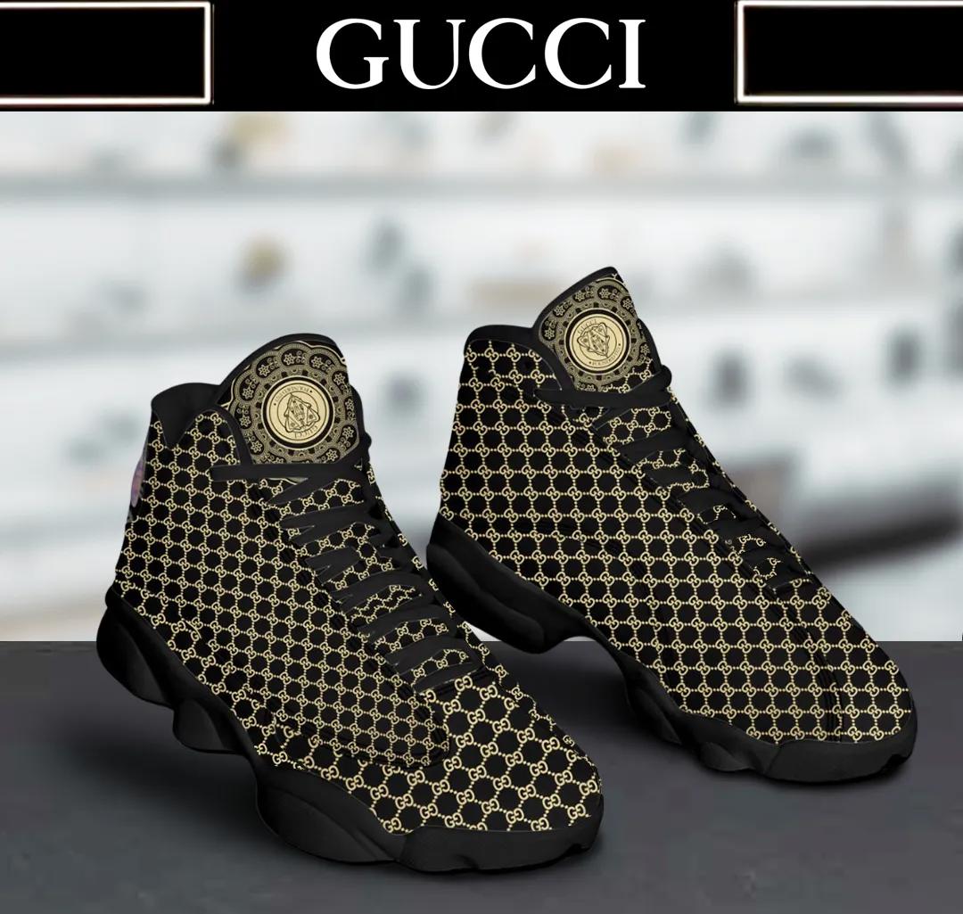 Luxury Gucci Jordan 13 Sneaker with Honeycomb Texture