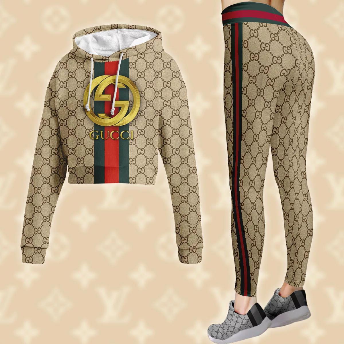 Luxury Gucci Tracksuit Set in Iconic G-Print and Red Stripe