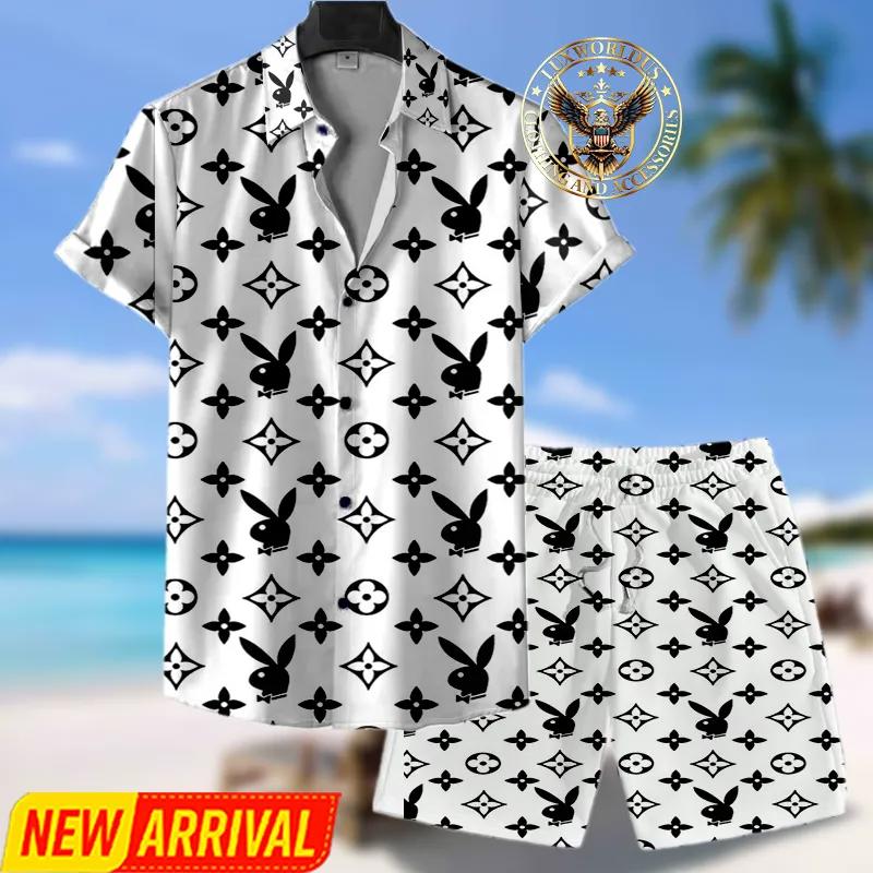 Luxury Playboy and LV Print Casual Set