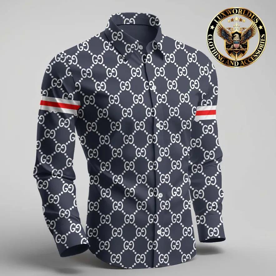 Luxury Statement Shirt Gucci Monogram and Premium Quality