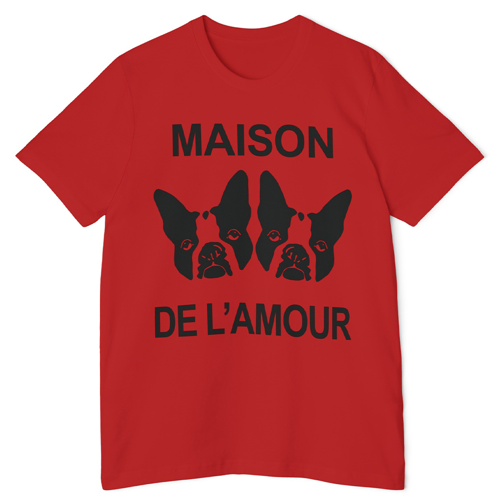 Maison de l'Amour T-Shirt 3D Red Bold Statement Tee