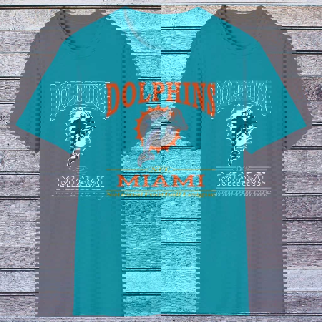 Miami Dolphins Statement Tee | Turquoise T-Shirt 3D