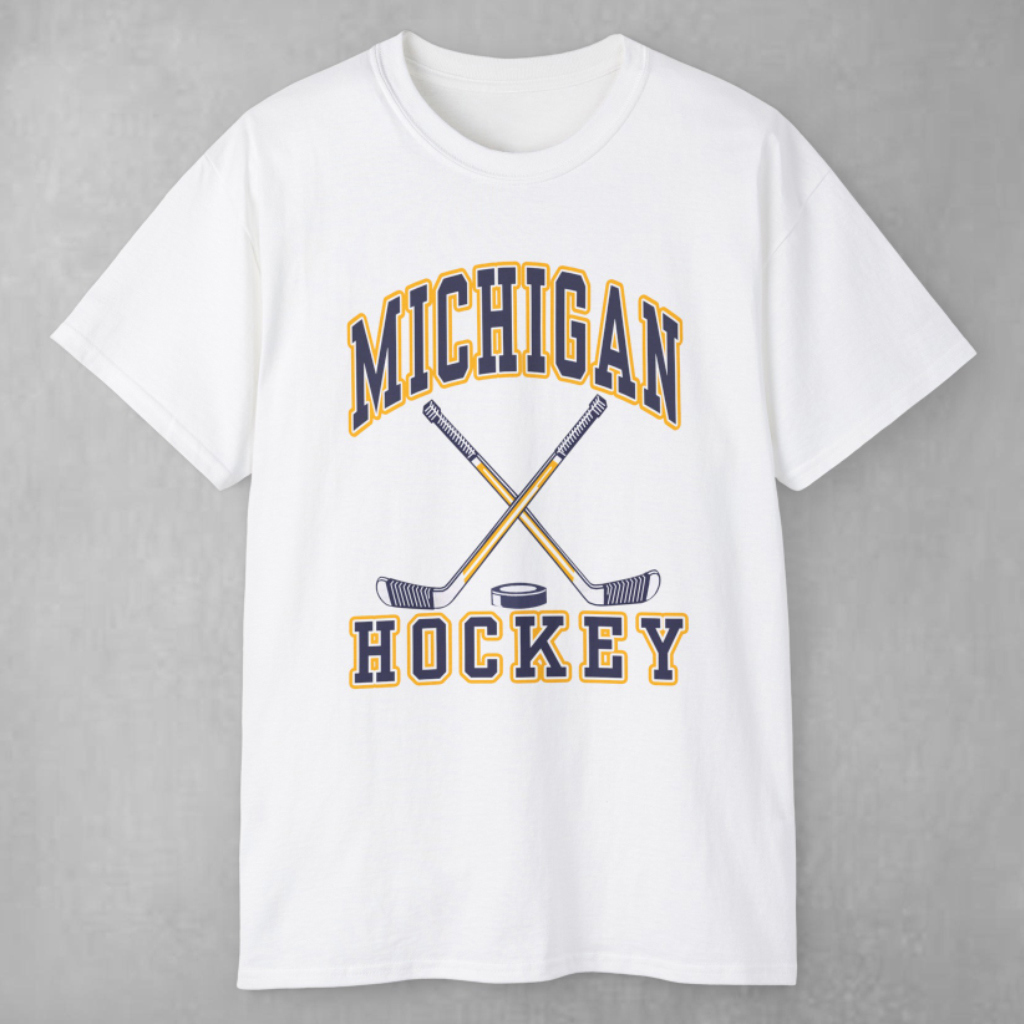 Michigan Hockey Statement T-Shirt 3D
