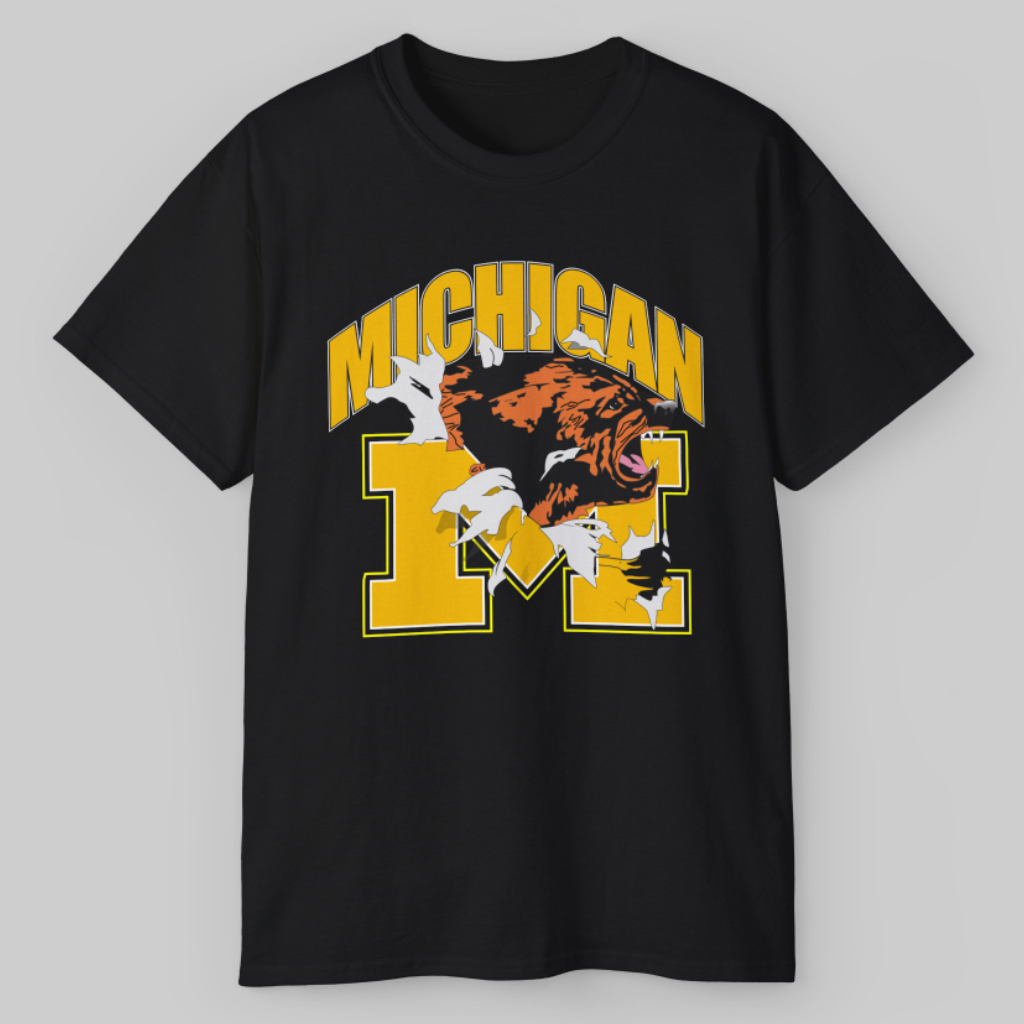 Michigan State Pride Statement T-Shirt Black and Yellow Luxury Edition