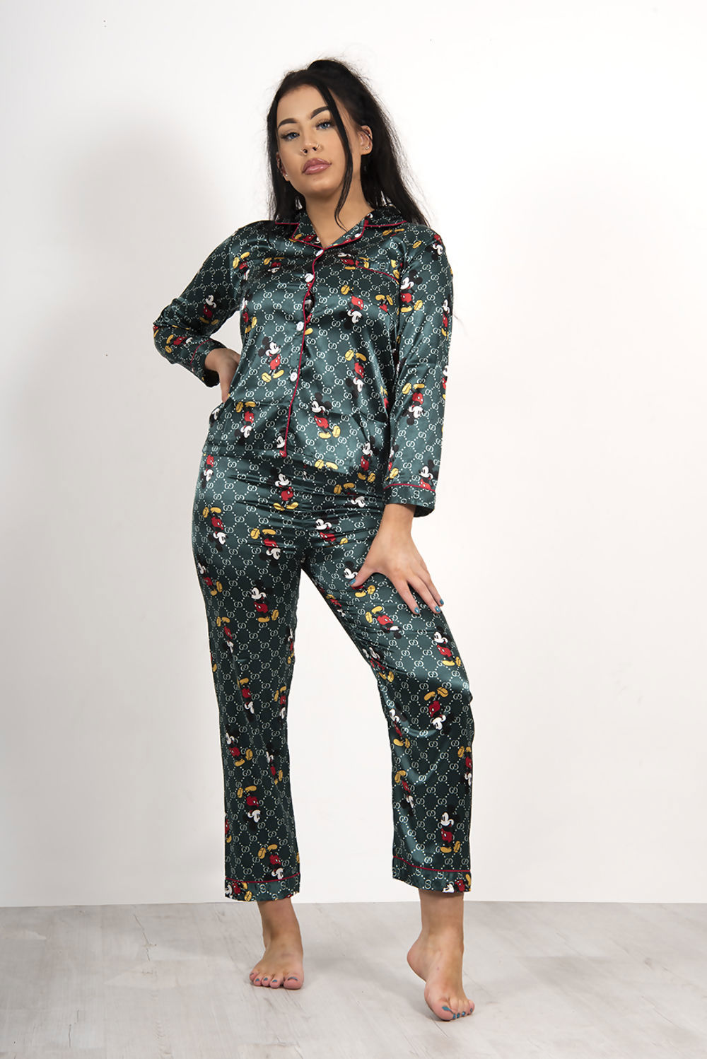Mickey Mouse Luxe Velvet Pyjama Set by Iconic Wear
