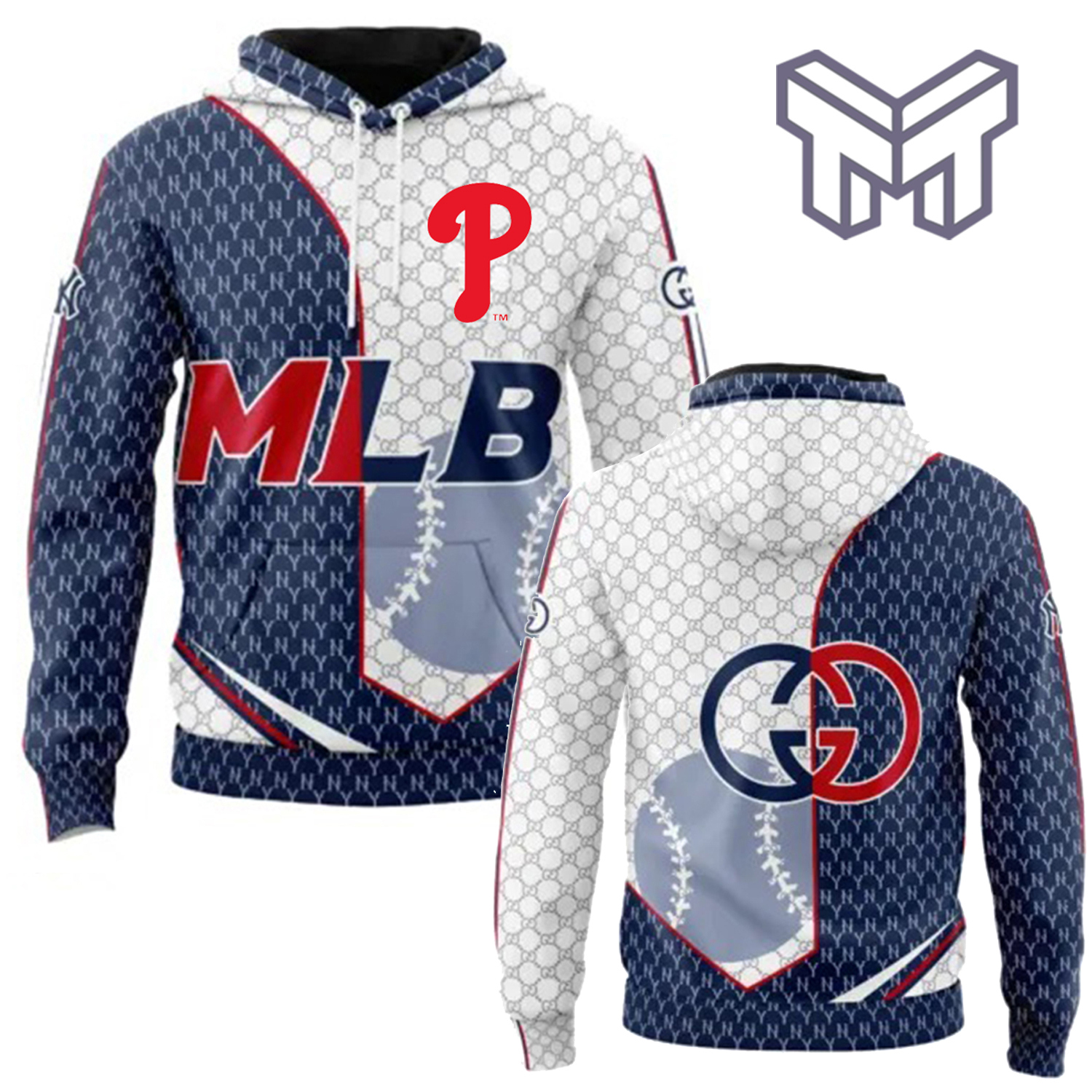 MLB x Gucci Hoodie 3D Premium Baseball Fanatics