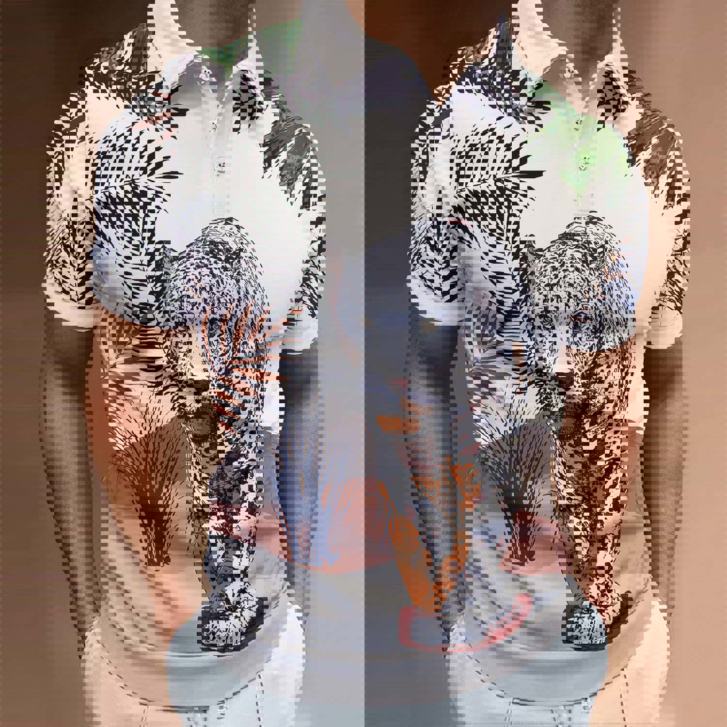 Moncler Bold Luxury Print Polo Shirt