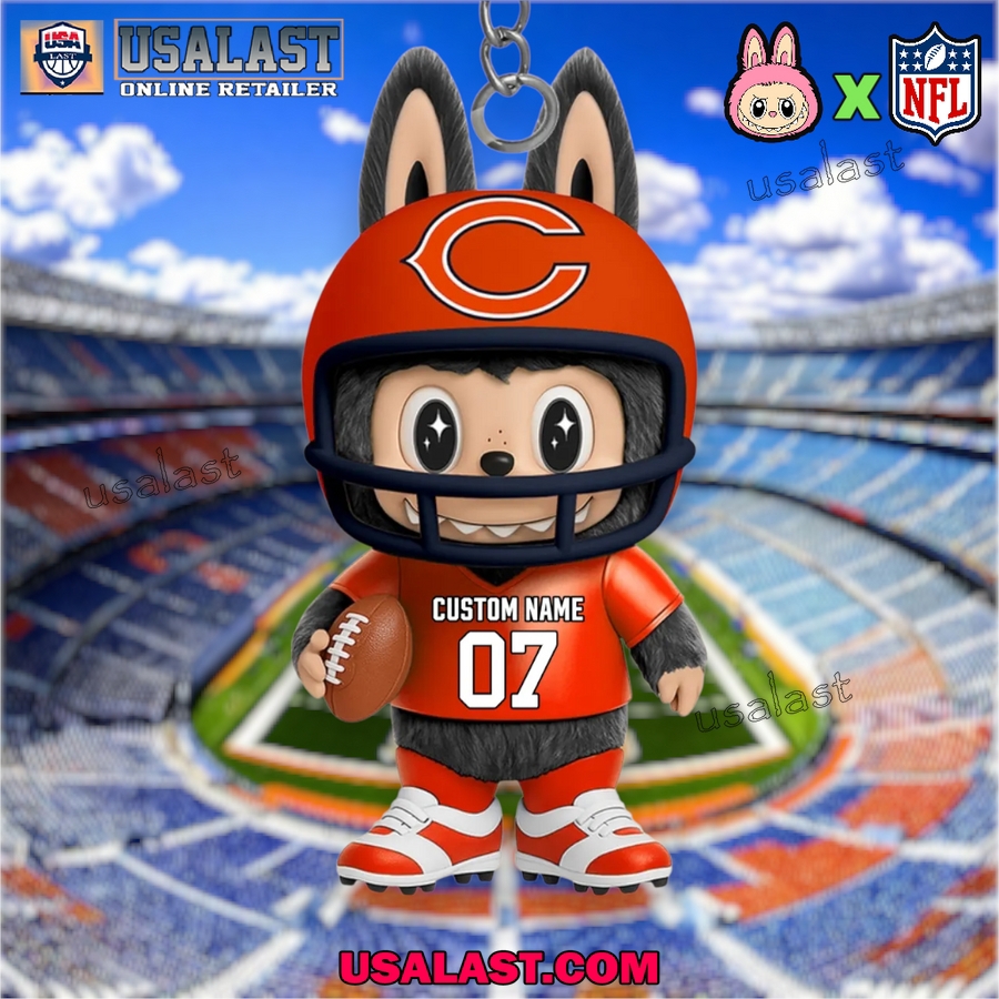 NFL Chicago Bears Customizable Mascot Keychain