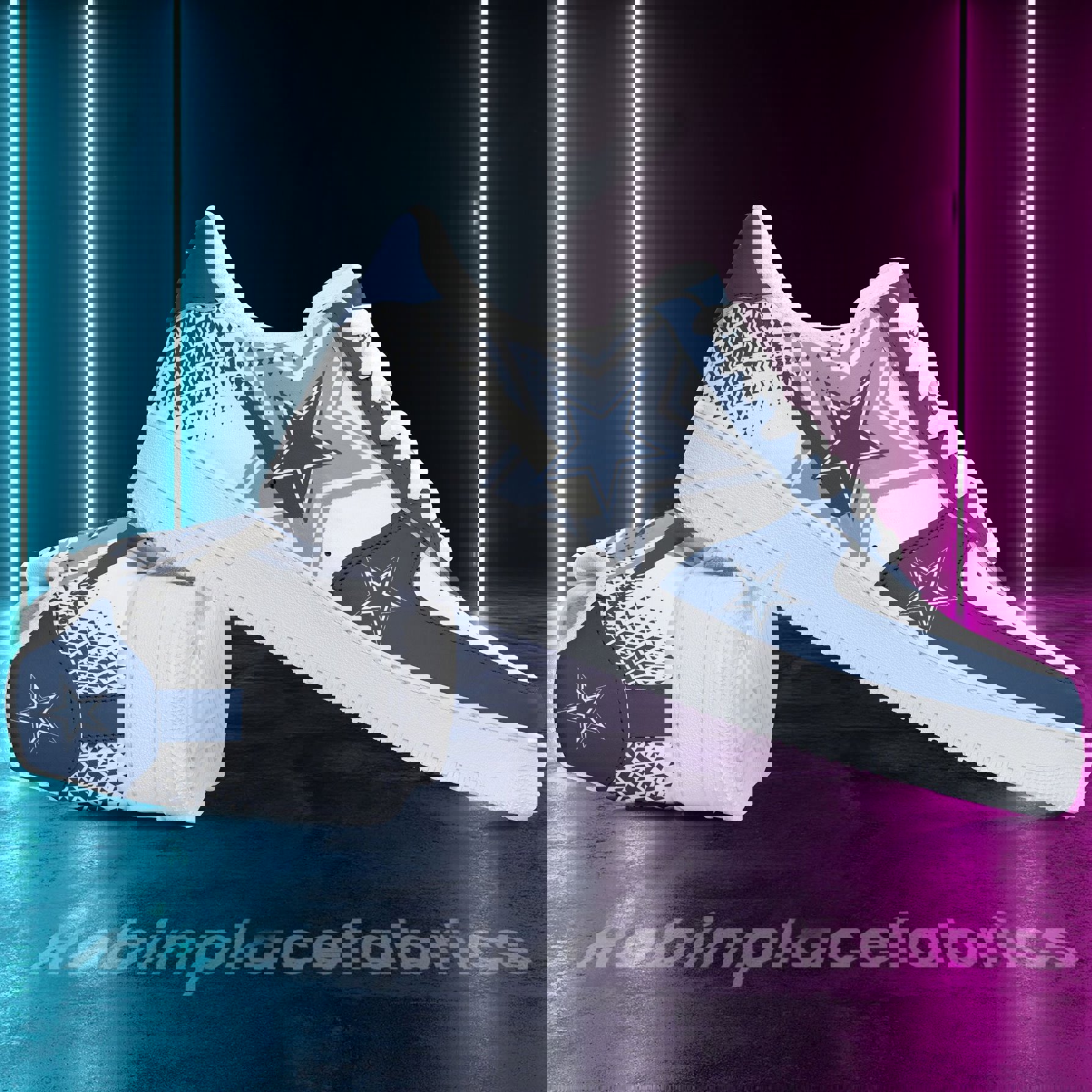 Nike Air Force 1 Sneaker Blue and White Stars AF 1 Luxe Edition