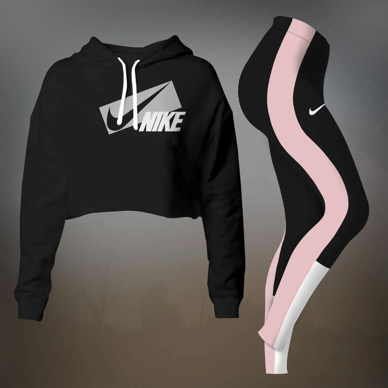 Nike Iconic Crop Hoodie & Leggings Set
