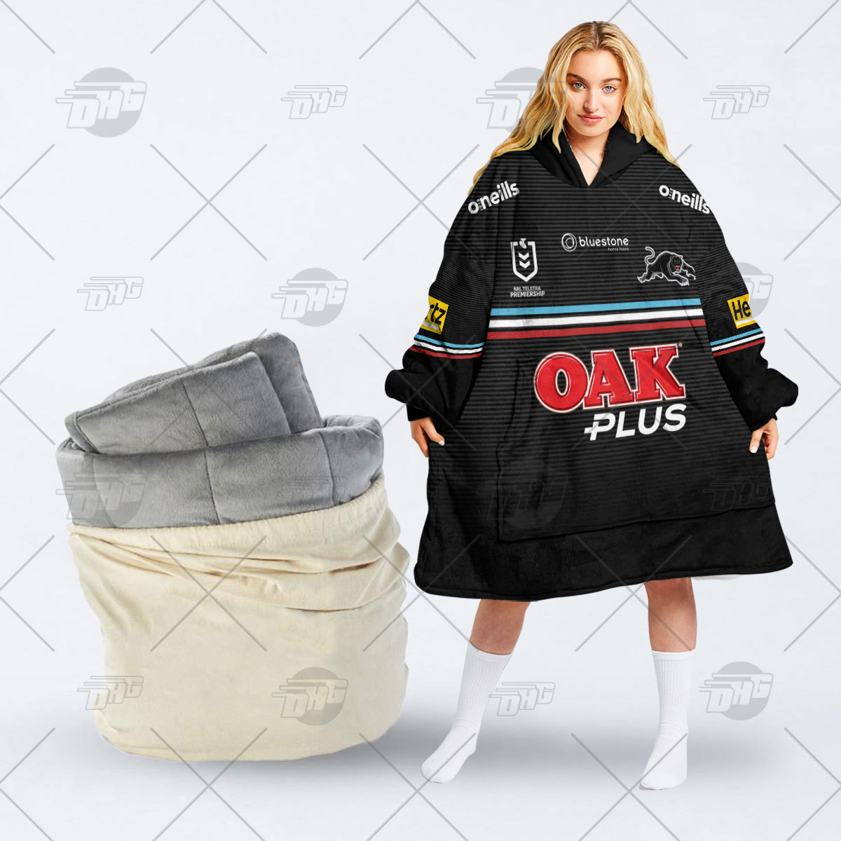 Oak Plus Hoodie Blanket in Luxurious Microfiber