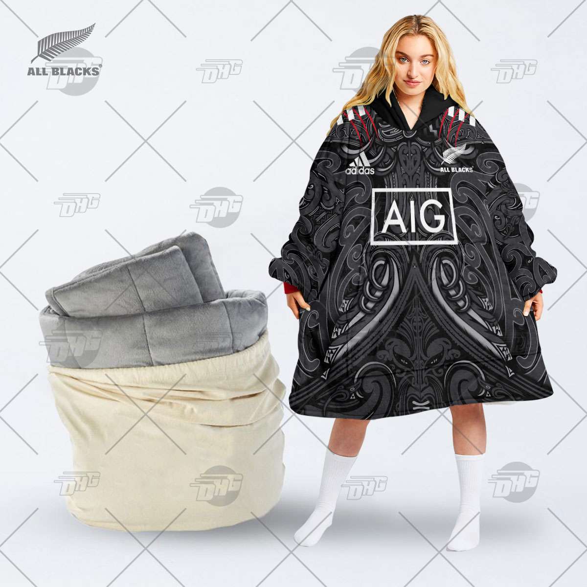 Oodie All Blacks Edition Hoodie Blanket Black Bold Statement Piece