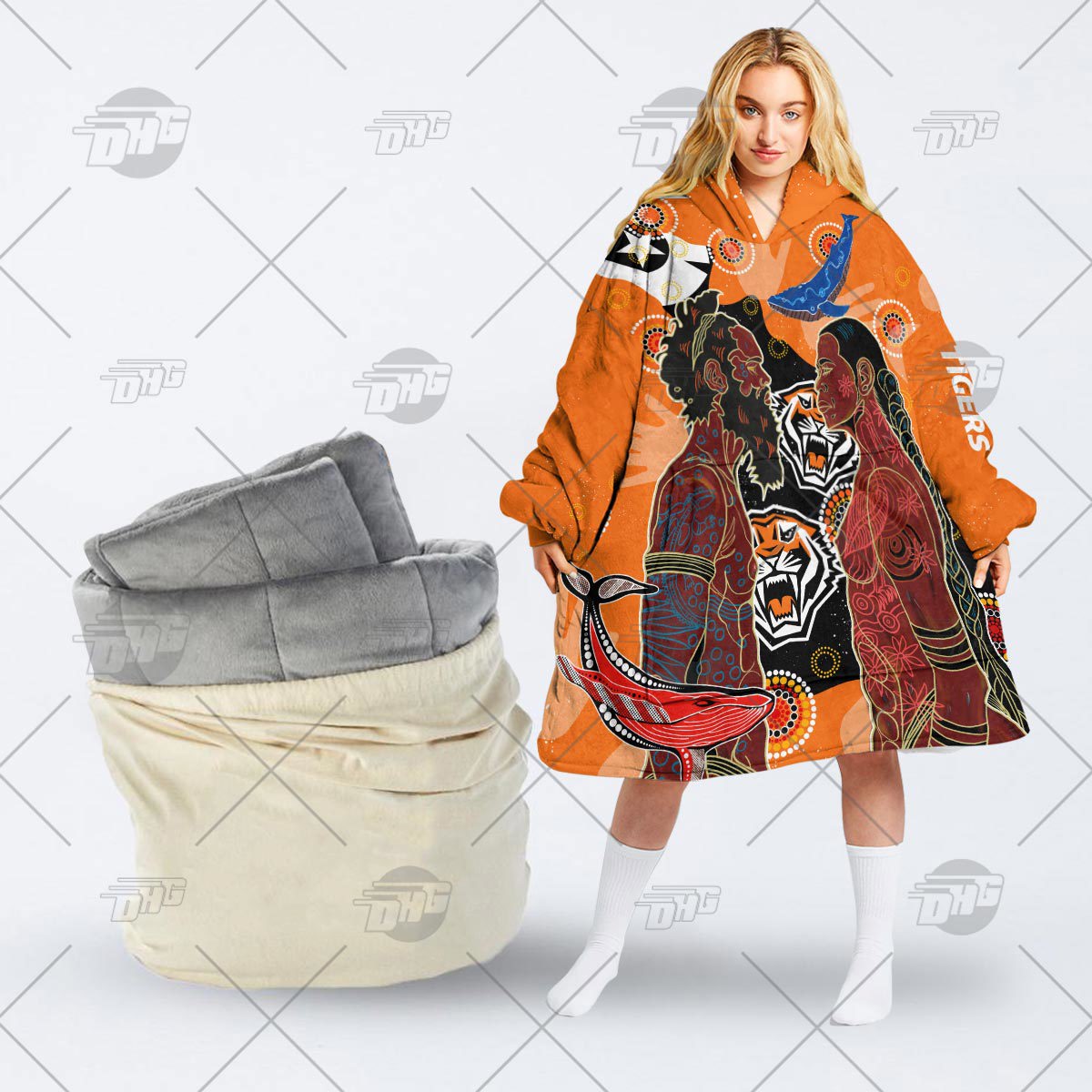 Oodie Bold Aboriginal Hooded Blanket