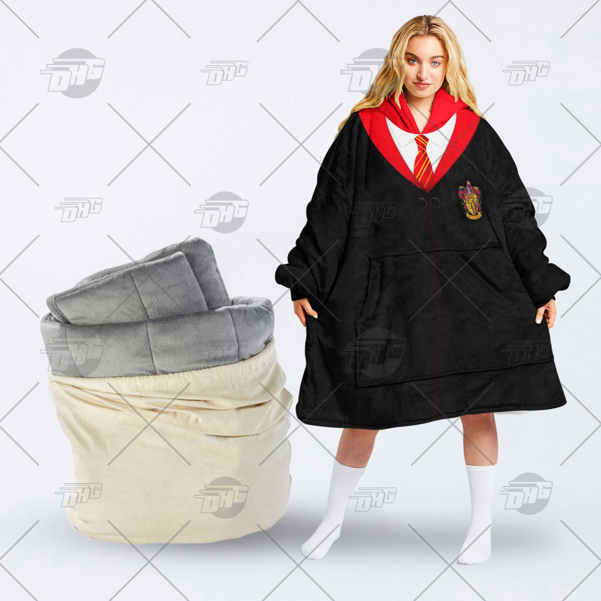 Oodie Cozy Cloak with Harry Potter Crest and Plush Lining